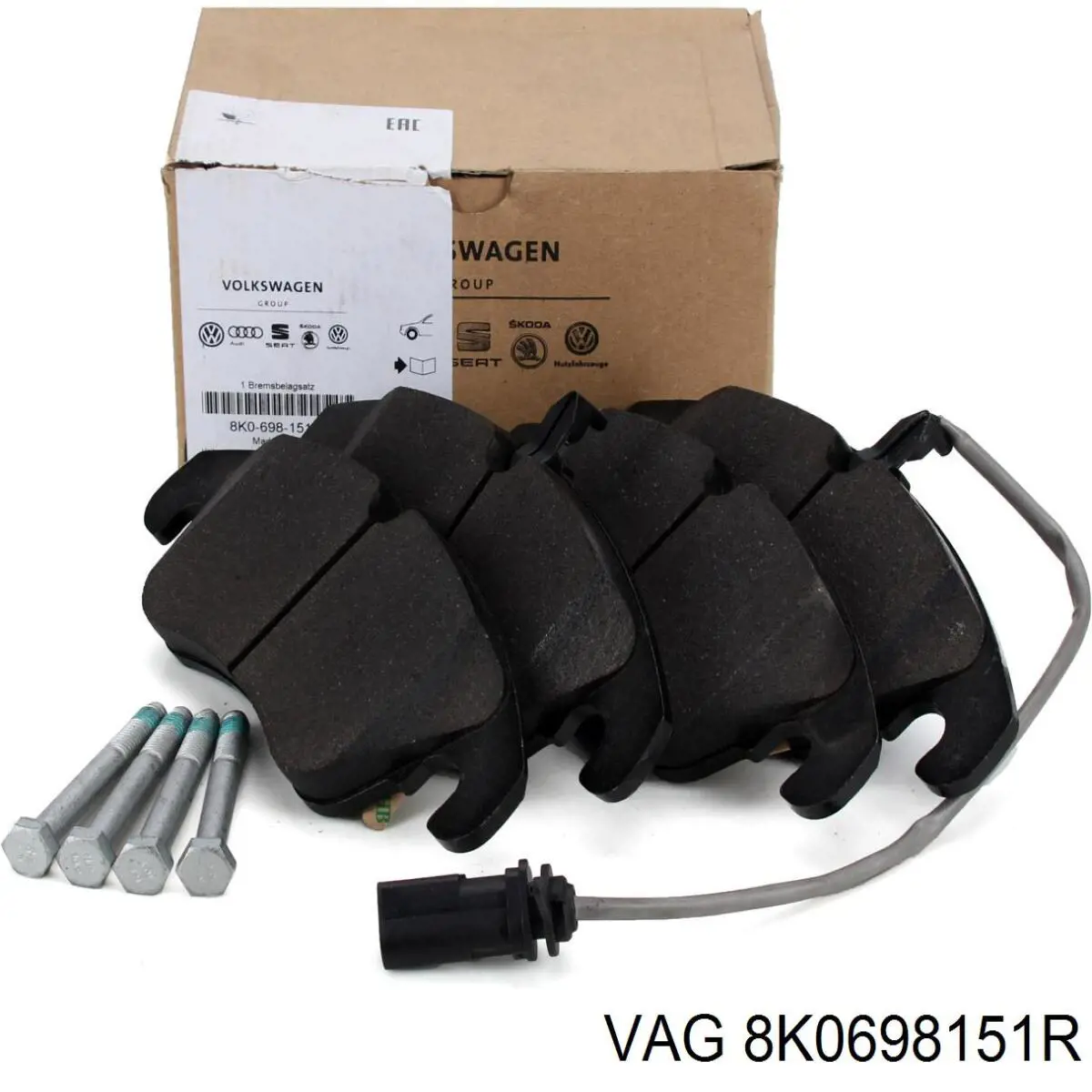 Гальмівні колодки VAG 8K0698151R ціна, від 59.59 USD