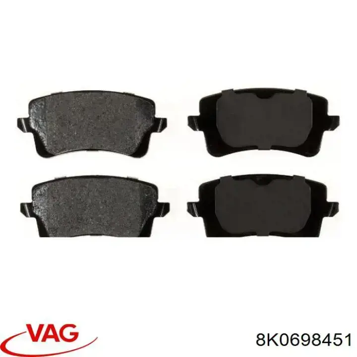 Купити 8K0698451 VAG Задні колодки