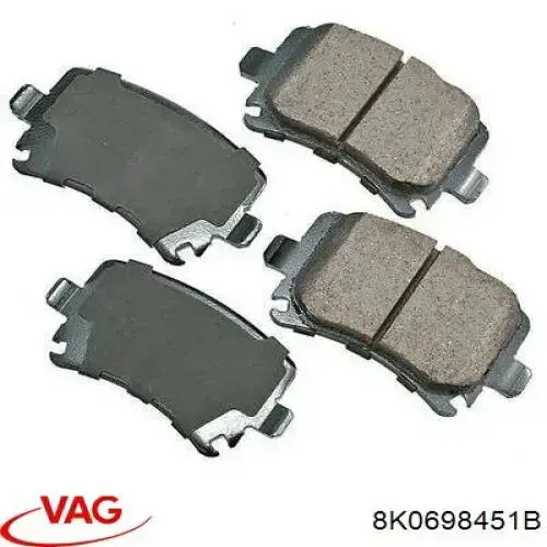 Купити 8K0698451B VAG Задні колодки