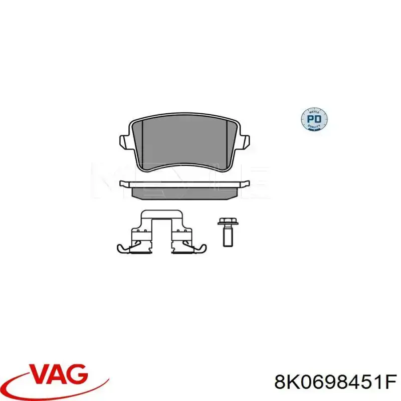 Задні дискові колодки VAG 8K0698451F