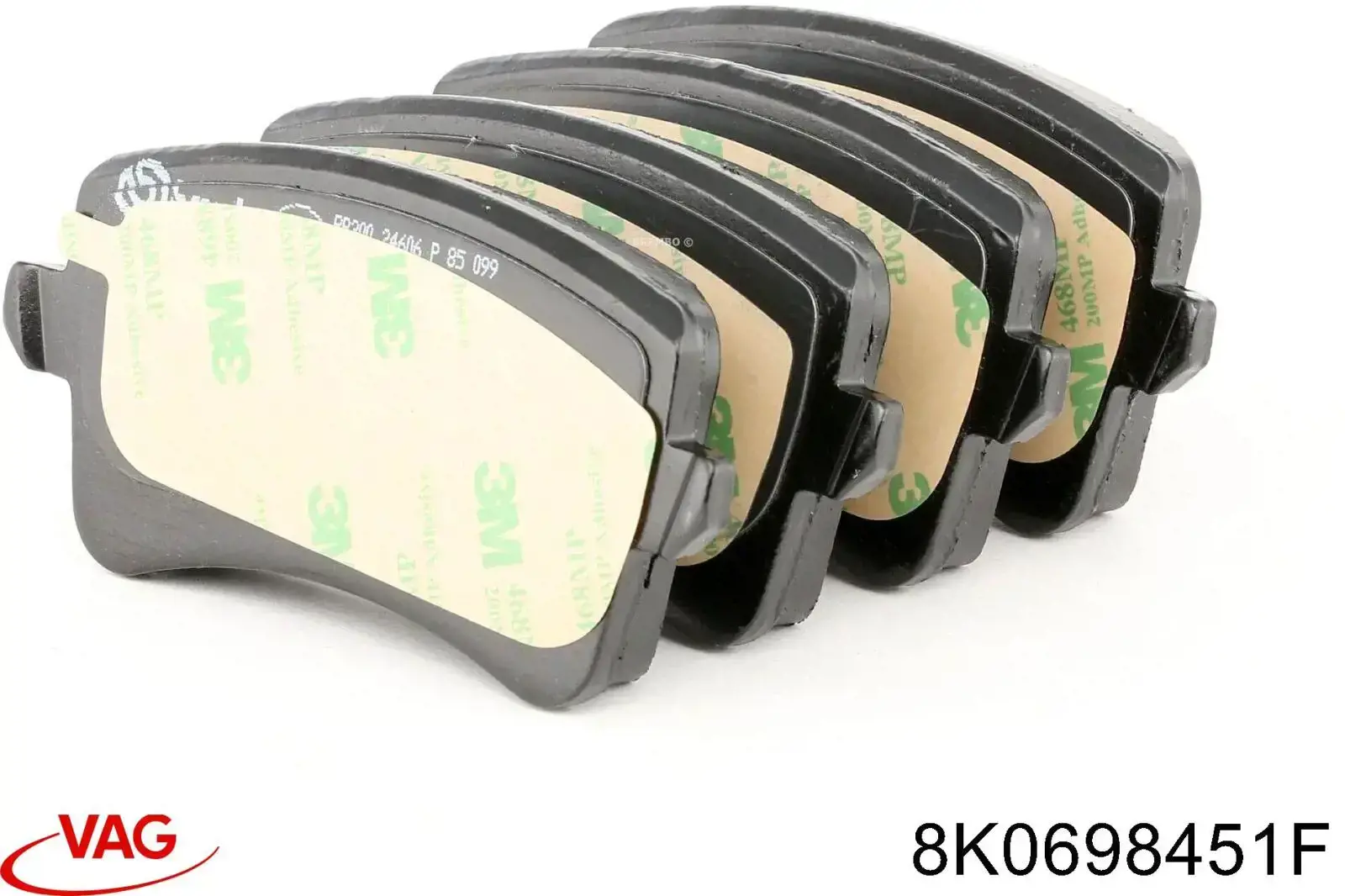 Задні гальмівні колодки 8K0698451F VAG