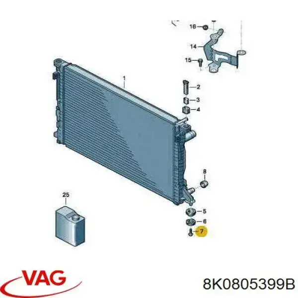 Купити 8K0805399B VAG Болт/гайка кріплення