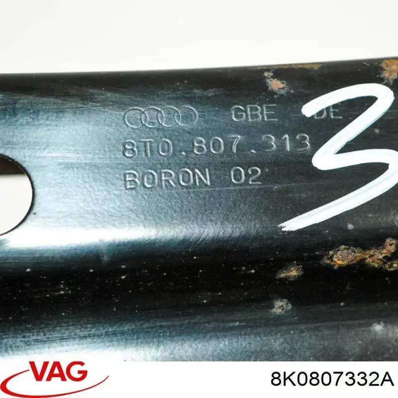 Купити 8K0807332A VAG Кронштейн підсилювача заднього бампера