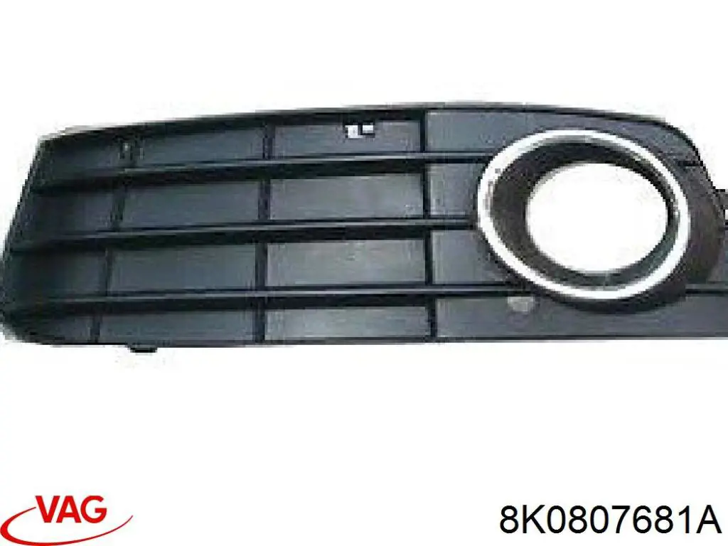 Решітка переднього бампера, ліва VAG 8K0807681A ціна, від 7.78 USD