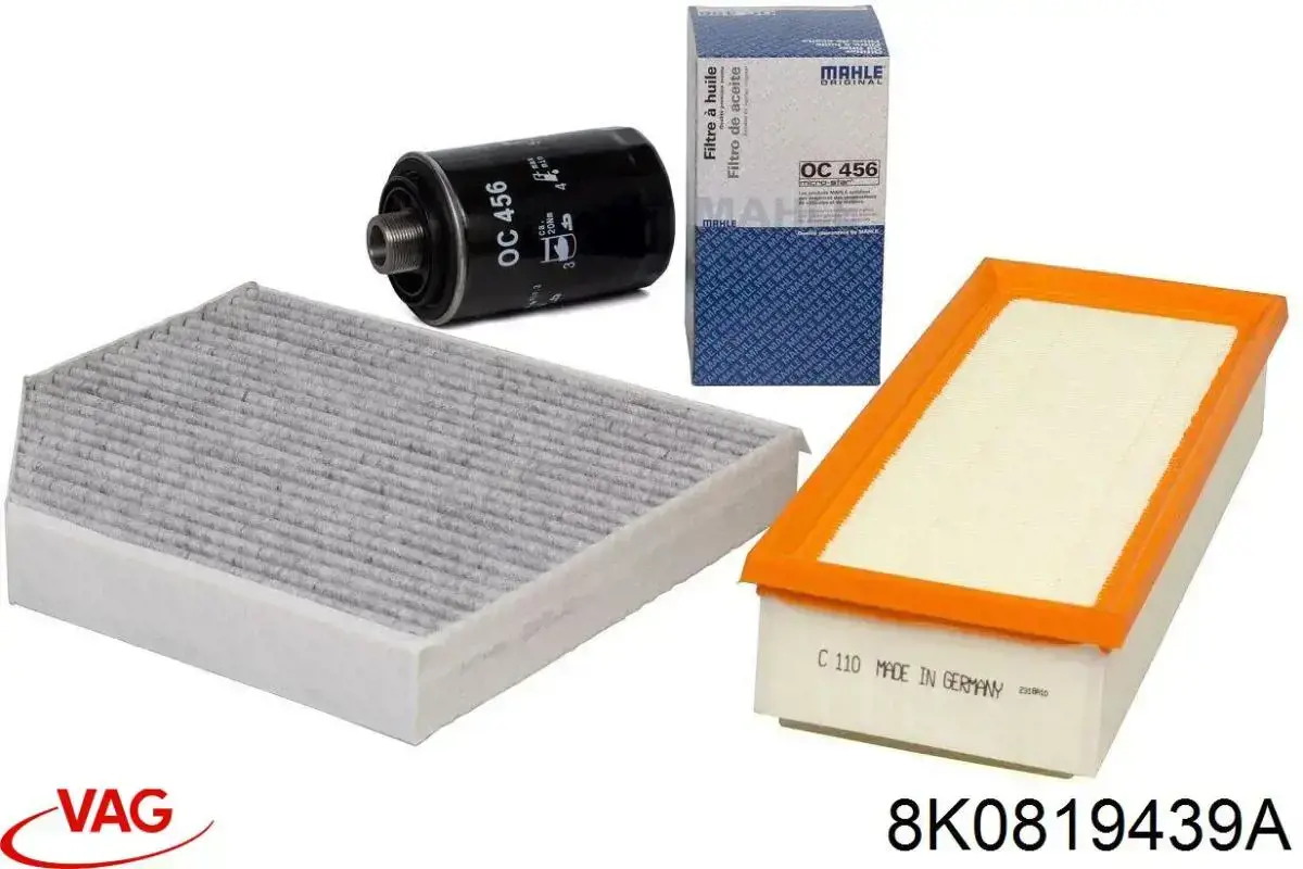 Фільтр повітряний обігрівача VAG 8K0819439A ціна, від 9.99 USD