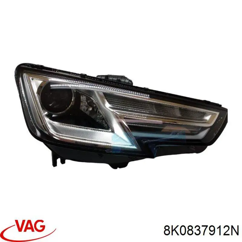 Купити 8K0837912Q VAG Ущільнювач двері передньо, правої (на двері)