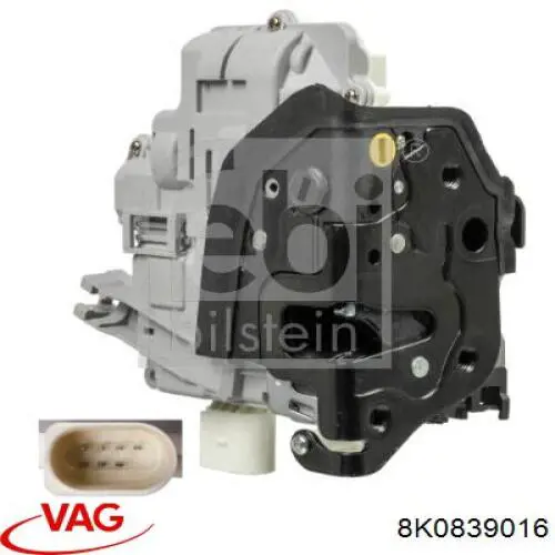 8K0839016 VAG Замок задньої дверї, правої