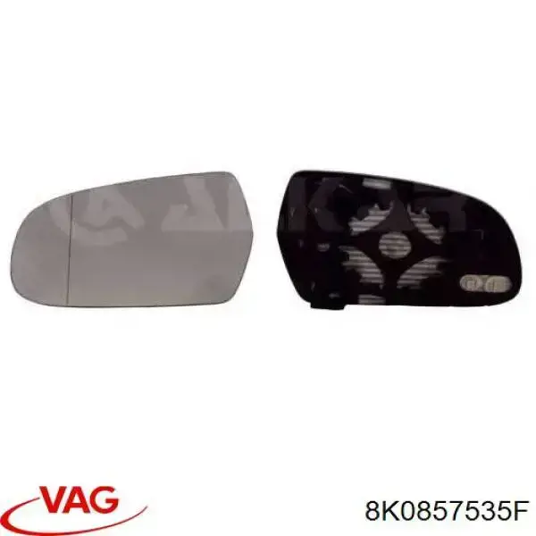Купити 8K0857535F VAG Дзеркальний елемент дзеркала заднього виду, лівого