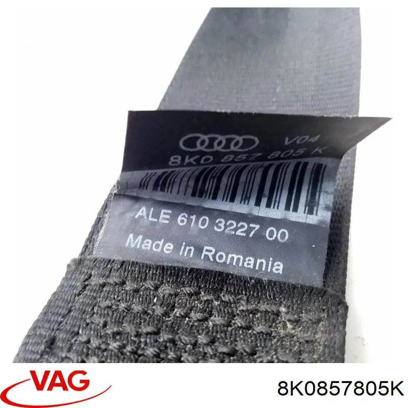 8K0857805K VAG Пасок безпеки задній