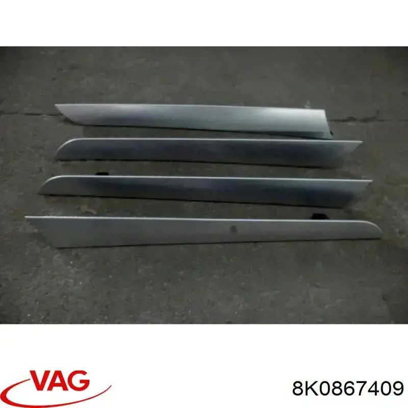 Молдинг передньої лівої двері 8K0867409 VAG