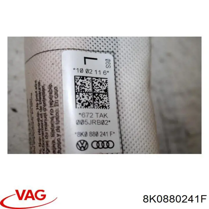 Купити 8K0880241F VAG Подушка безпеки AIRBAG спинки сидіння, лівого
