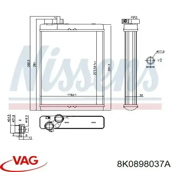 Радіатор пічки 350218471000 Magneti Marelli