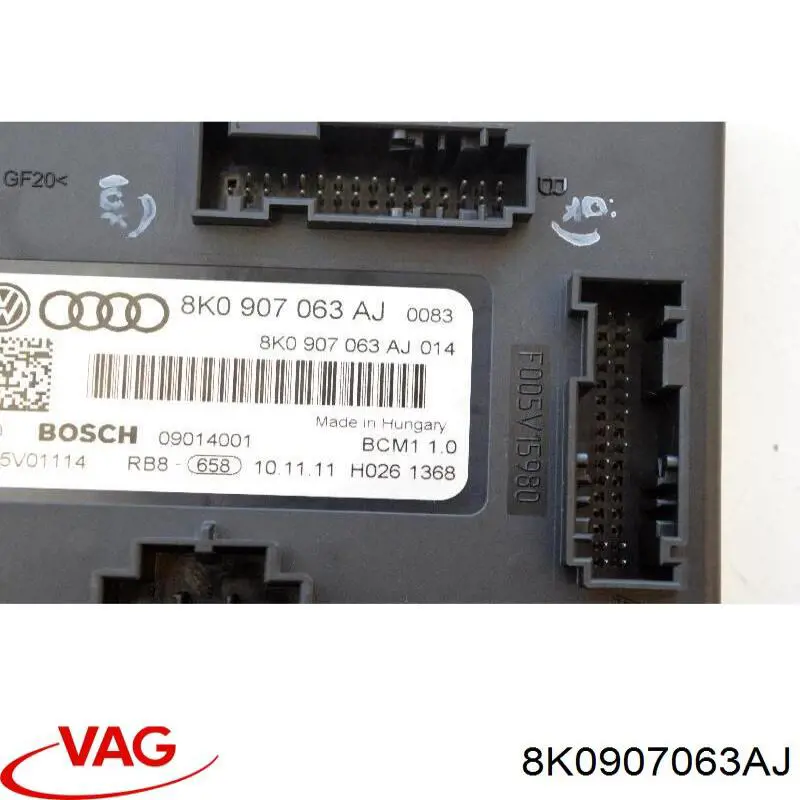 Модуль управління (ЕБУ) бортової мережі VAG 8K0907063AH ціна, від 37.95 USD