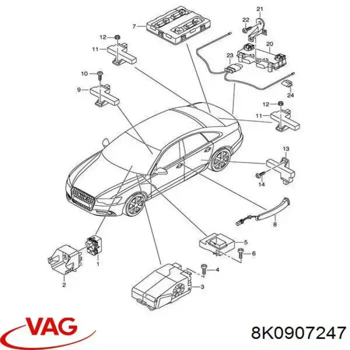 Купити 8K0907247 VAG Антена KESSY