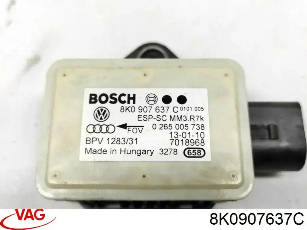Купити 8K0907637C VAG Датчик поперечного прискорення (ESP)