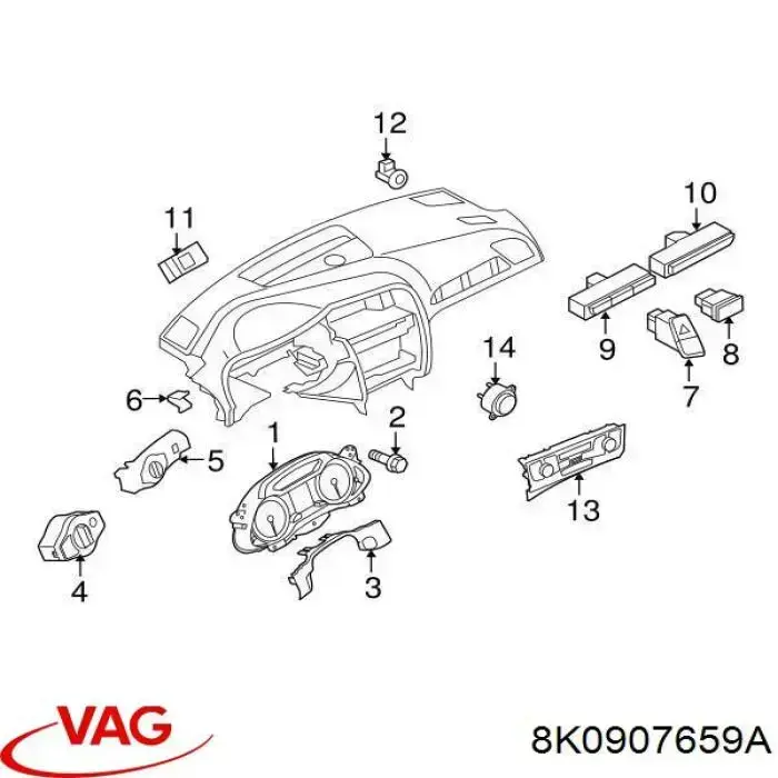 Датчик забруднення повітря VAG 8K0907659A