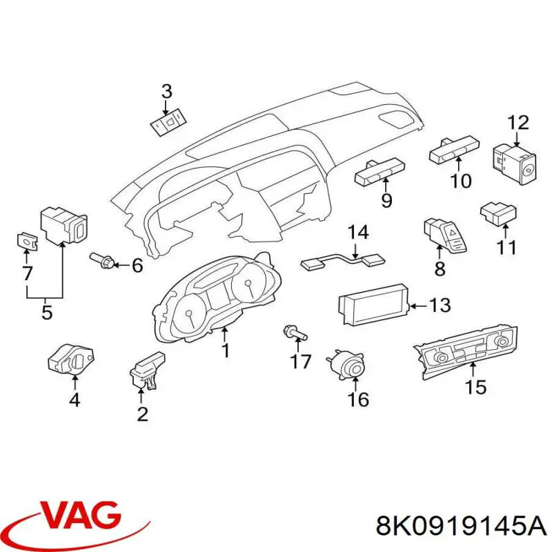  VAG 8K0919145A ціна, від 5.07 USD