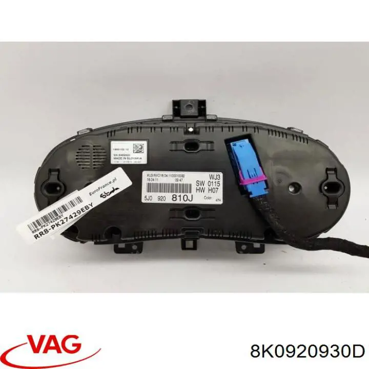 8K0920930D VAG Щиток приладів додатковий