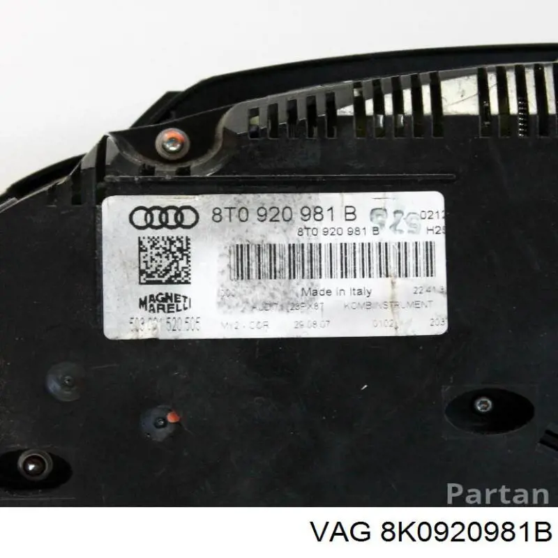 8K0920981B VAG Щиток приладів додатковий