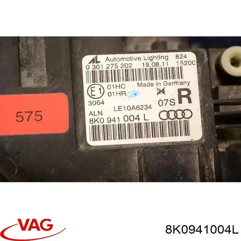 Фара правая VAG 8K0941004L ціна, від 175.12 USD