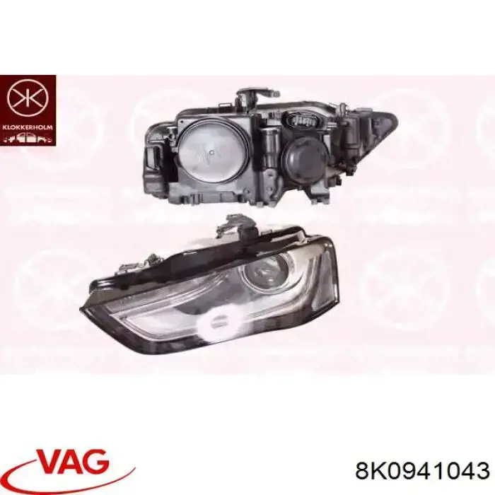 8K0941043 VAG Фара дальнього світла в зборі