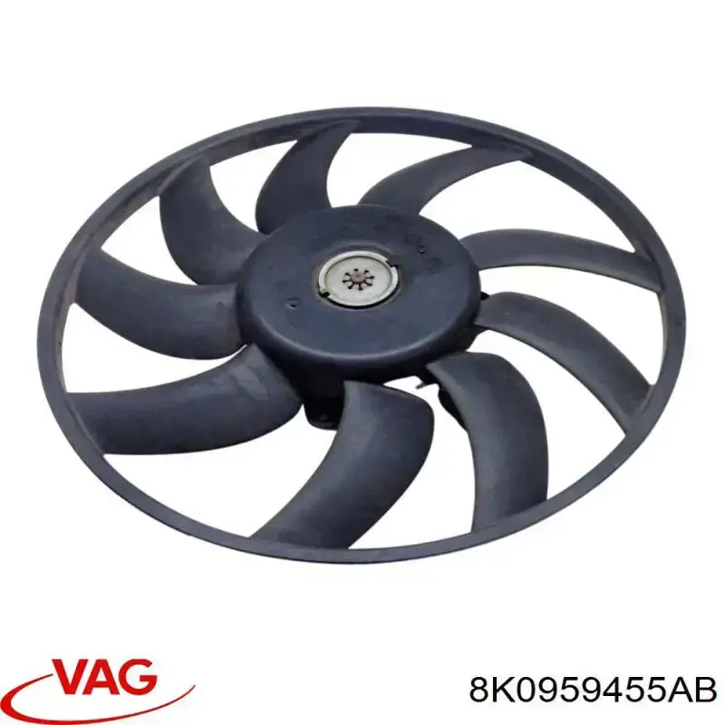 Купити 8K0959455AB VAG Електровентилятор охолодження в зборі (двигун + крильчатка), лівий