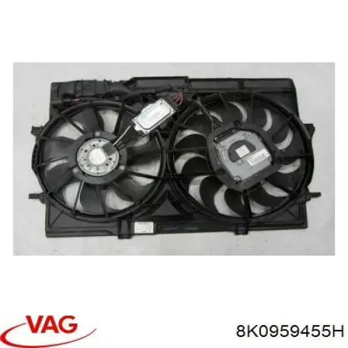 Купити 8K0959455H VAG Електровентилятор охолодження в зборі (двигун + крильчатка), лівий