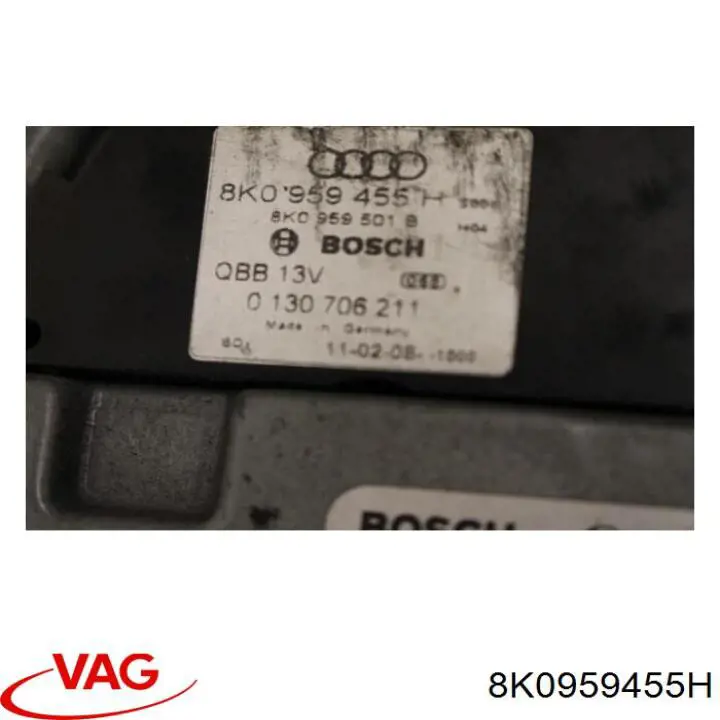 8K0959455H VAG електровентилятор охолодження в зборі (двигун + крильчатка, лівий)