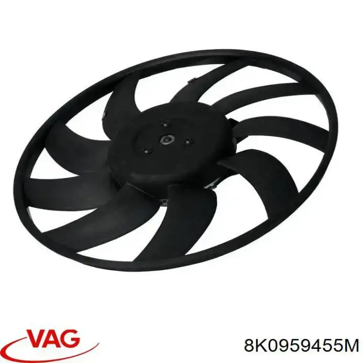 Купити 8K0959455M VAG Електровентилятор охолодження в зборі (двигун + крильчатка), правий