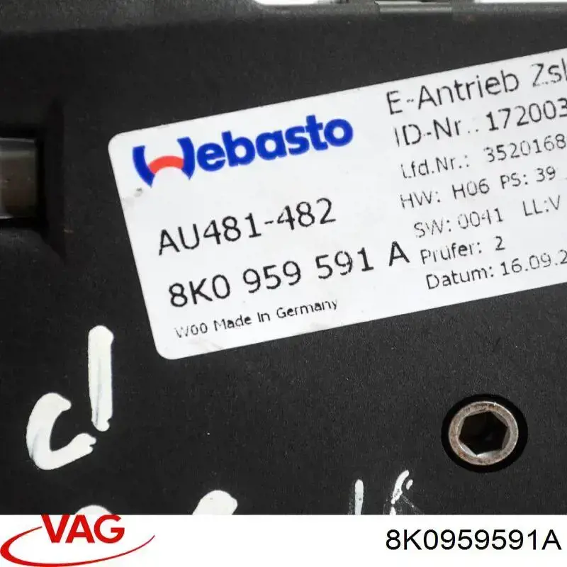 Купити 8K0959591A VAG Двигун приводу люка