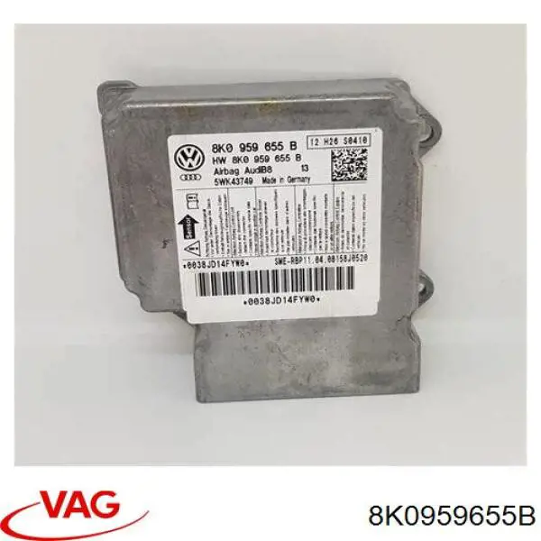 Модуль-процесор керування подушки безпеки VAG 8K0959655B ціна, від 22.80 USD
