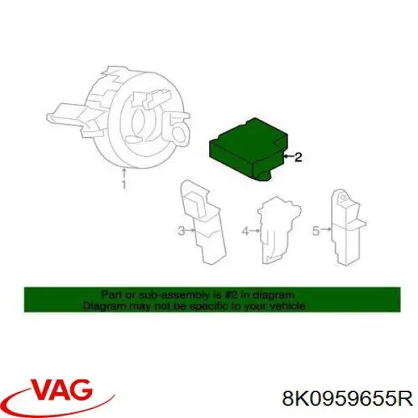 Модуль-процесор керування подушки безпеки VAG 8K0959655R ціна, від 88.68 USD