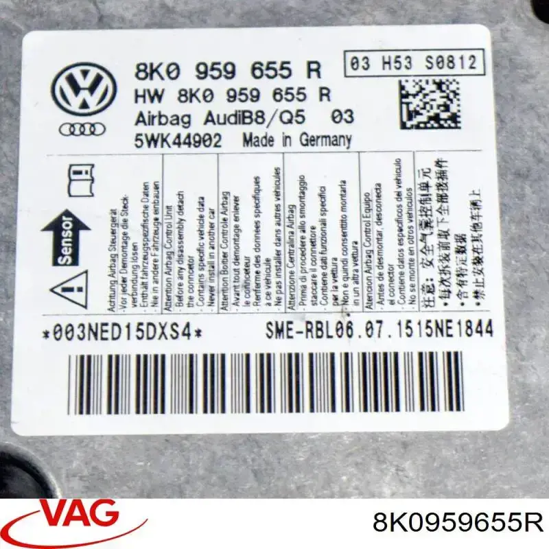 Купити 8K0959655R VAG Модуль-процесор керування подушки безпеки