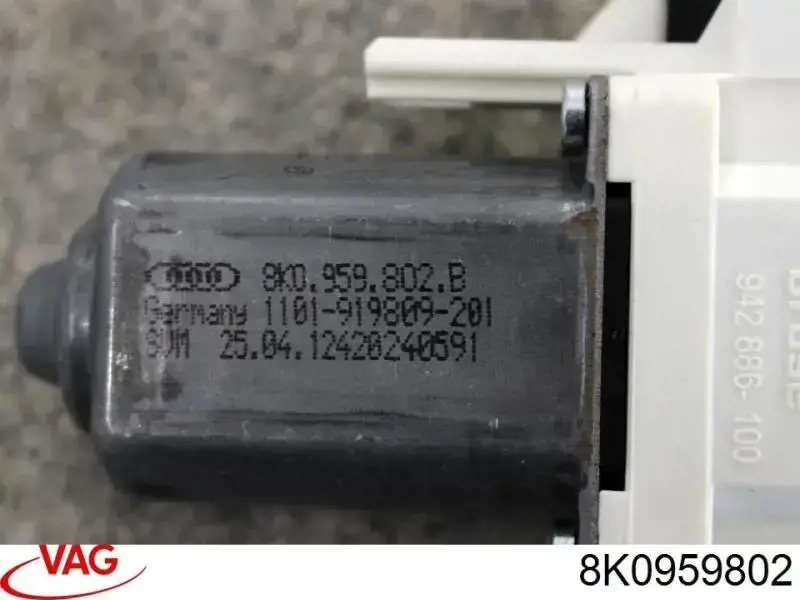 Двигун склопідіймача двері передньої, правої VAG 8K0959802 ціна, від 6.33 USD