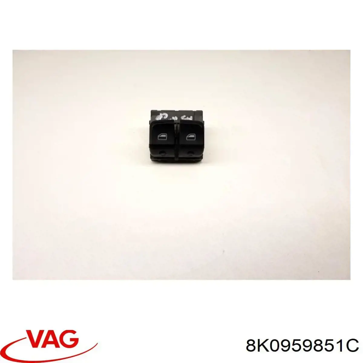 Кнопка вмикання двигуна склопідіймача передня ліва 8K0959851C VAG