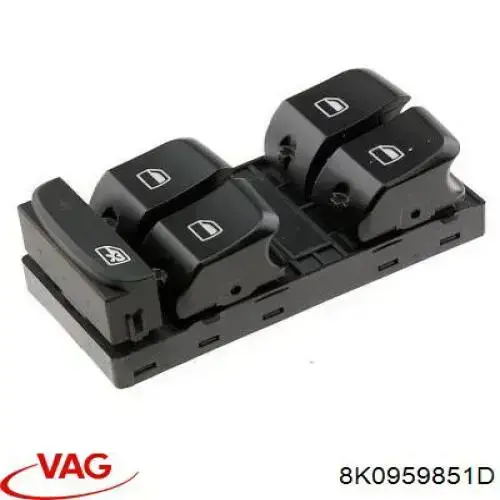 8K0959851D VAG кнопковий блок керування склопідіймачами передній лівий