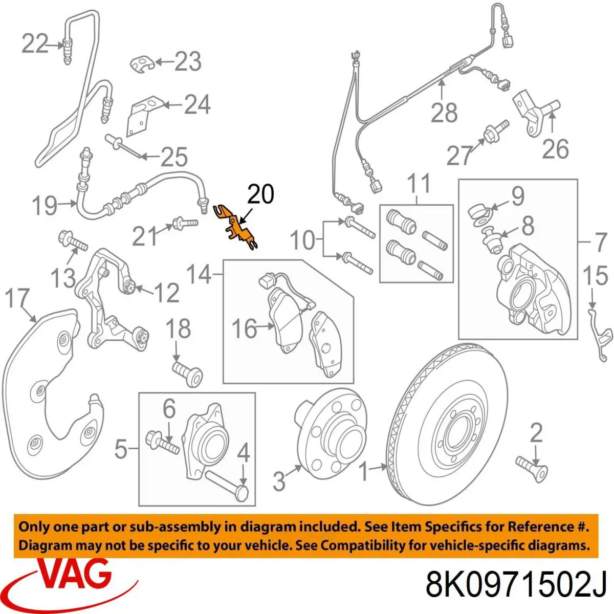  VAG 8K0971502J ціна, від 2.15 USD