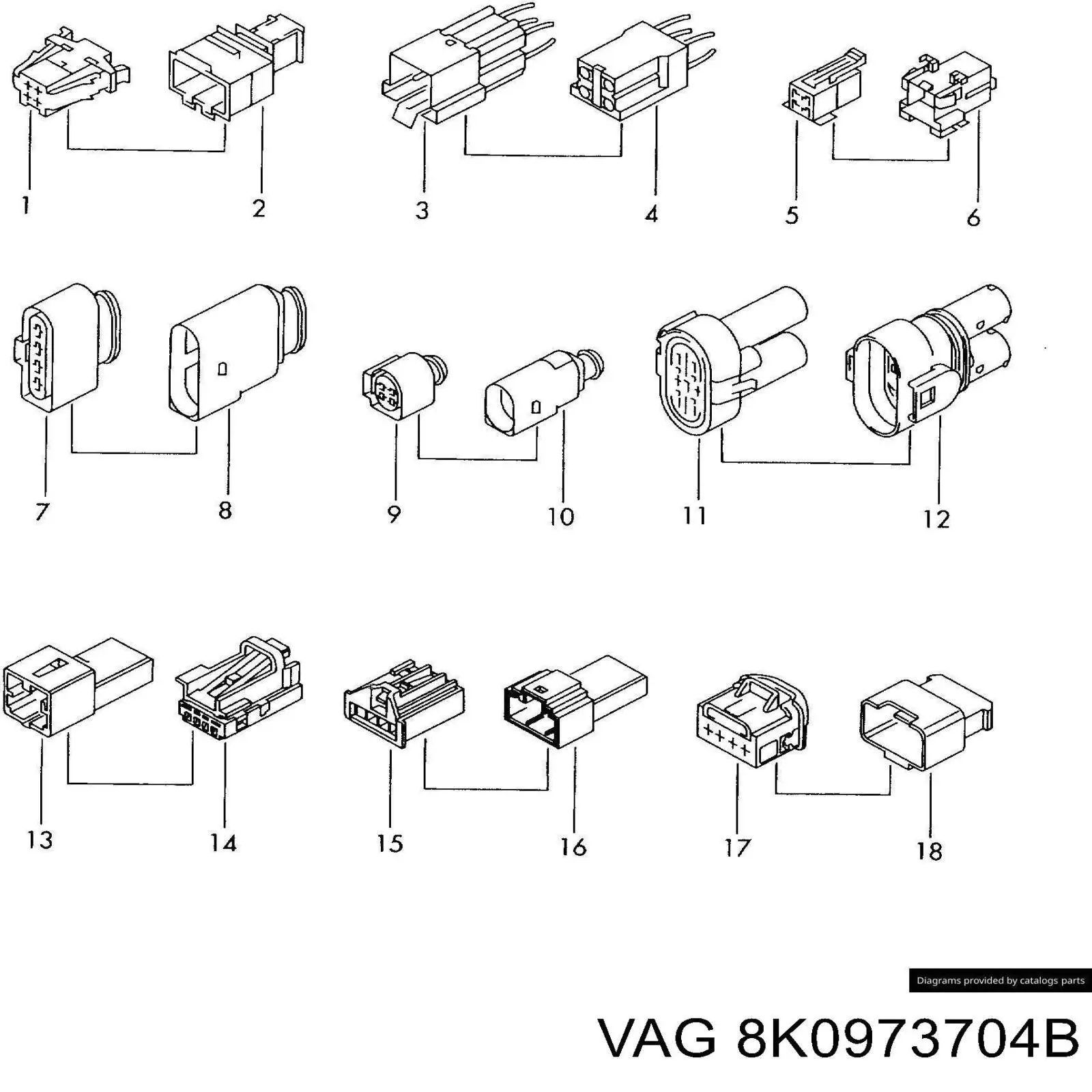  VAG 8K0973704B ціна, від 3.80 USD