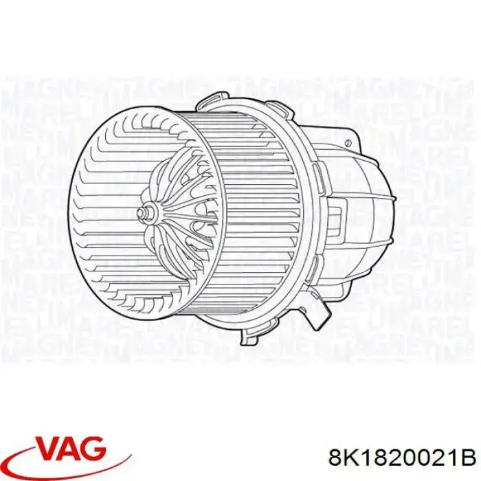 Двигун вентилятора пічки (обігрівача салону) VAG 8K1820021B ціна, від 44.03 USD