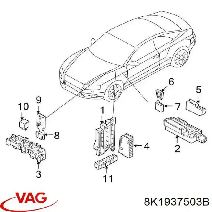 Блок запобіжників 8K1937503B VAG