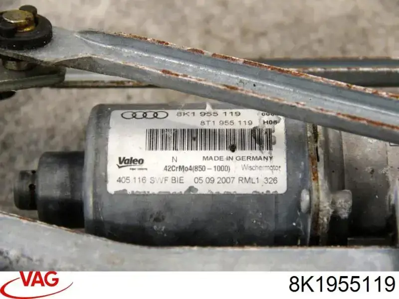 8K1955119 VAG Мотор двірника
