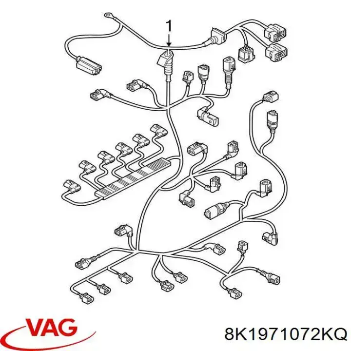 8K1971072KQ VAG Електропроводка моторного віддсіка