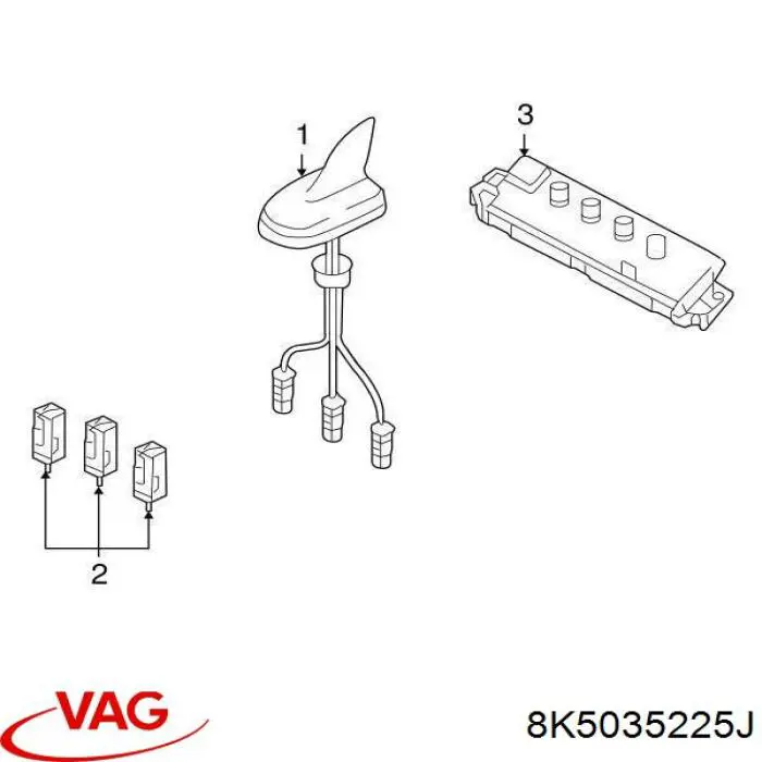 Підсилювач сигналу антени VAG 8K5035225J ціна, від 5.64 USD