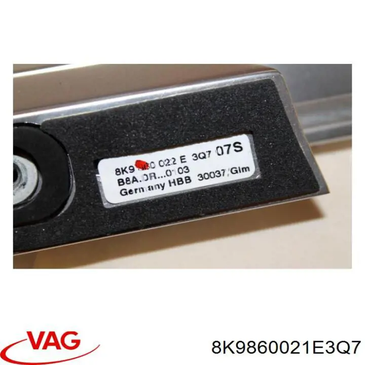 Рейлінг даху лівий 8K9860021E3Q7 VAG