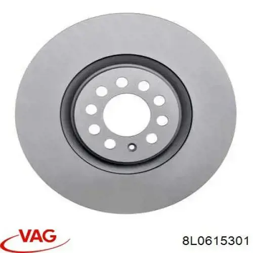 Диск гальмівний передній 8L0615301 VAG