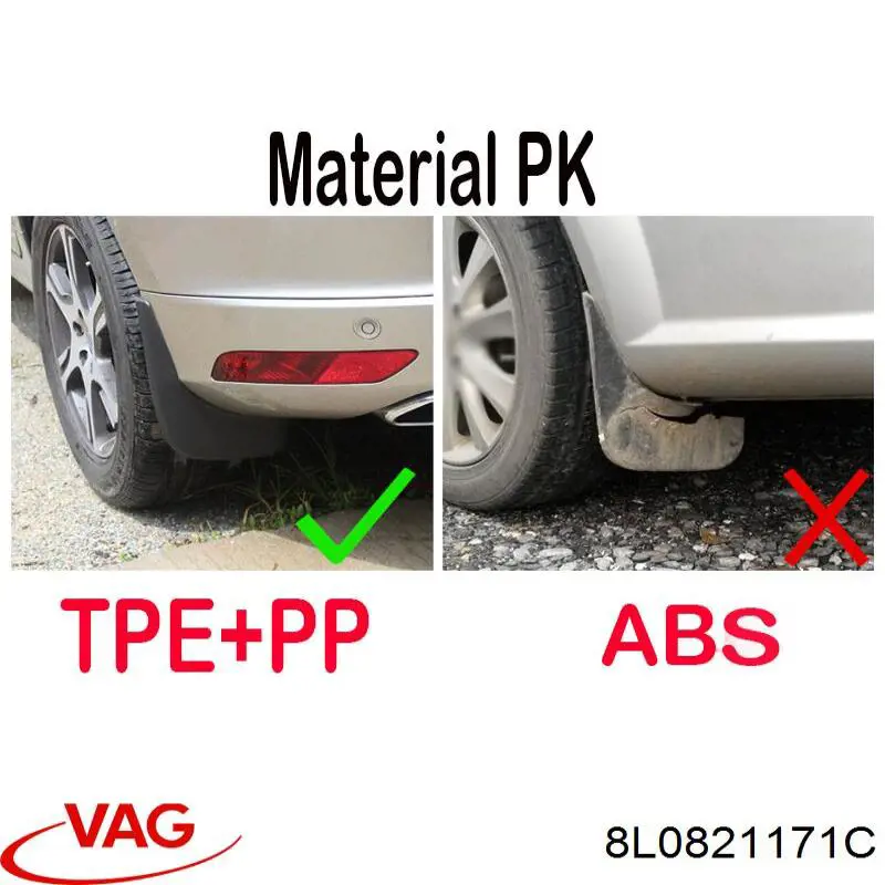 Підкрилок передній лівий 8L0821171C VAG
