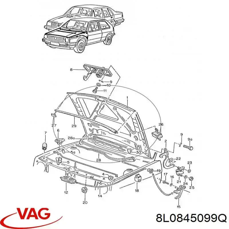 8L0845099Q VAG Автомобільне скло