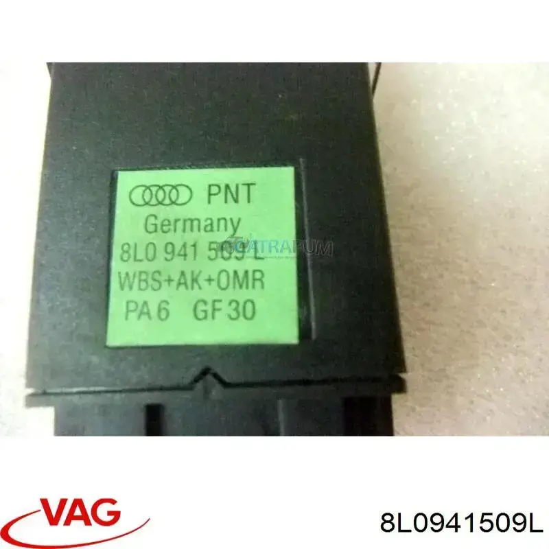 Купити 8L0941509L VAG Кнопка включення аварійного сигналу
