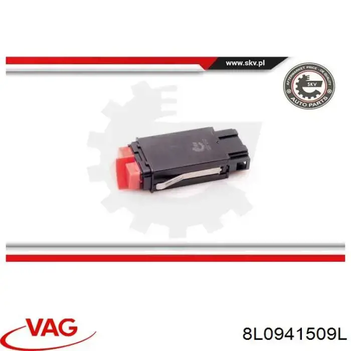 Кнопка аварійної сигналізації VAG 8L0941509L
