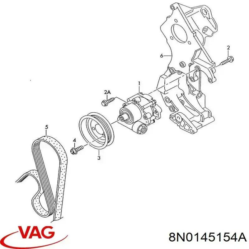 8N0145154A VAG Насос гідропідсилювача